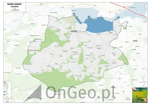 Mapa gminy Zagórów